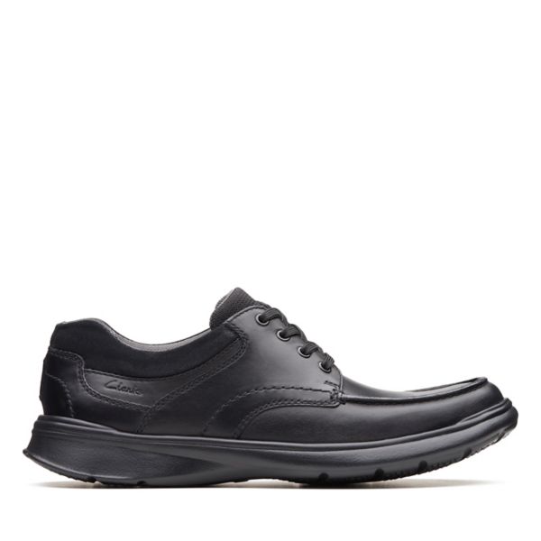 Clarks Mens Cotrell Edge Wide Fit Shoes Black | CA-6780413